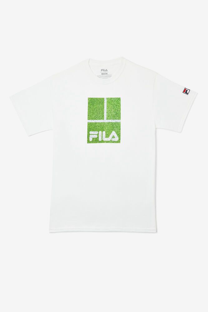 Fila T-Shirt Mens White - London - Philippines 7452109-BG